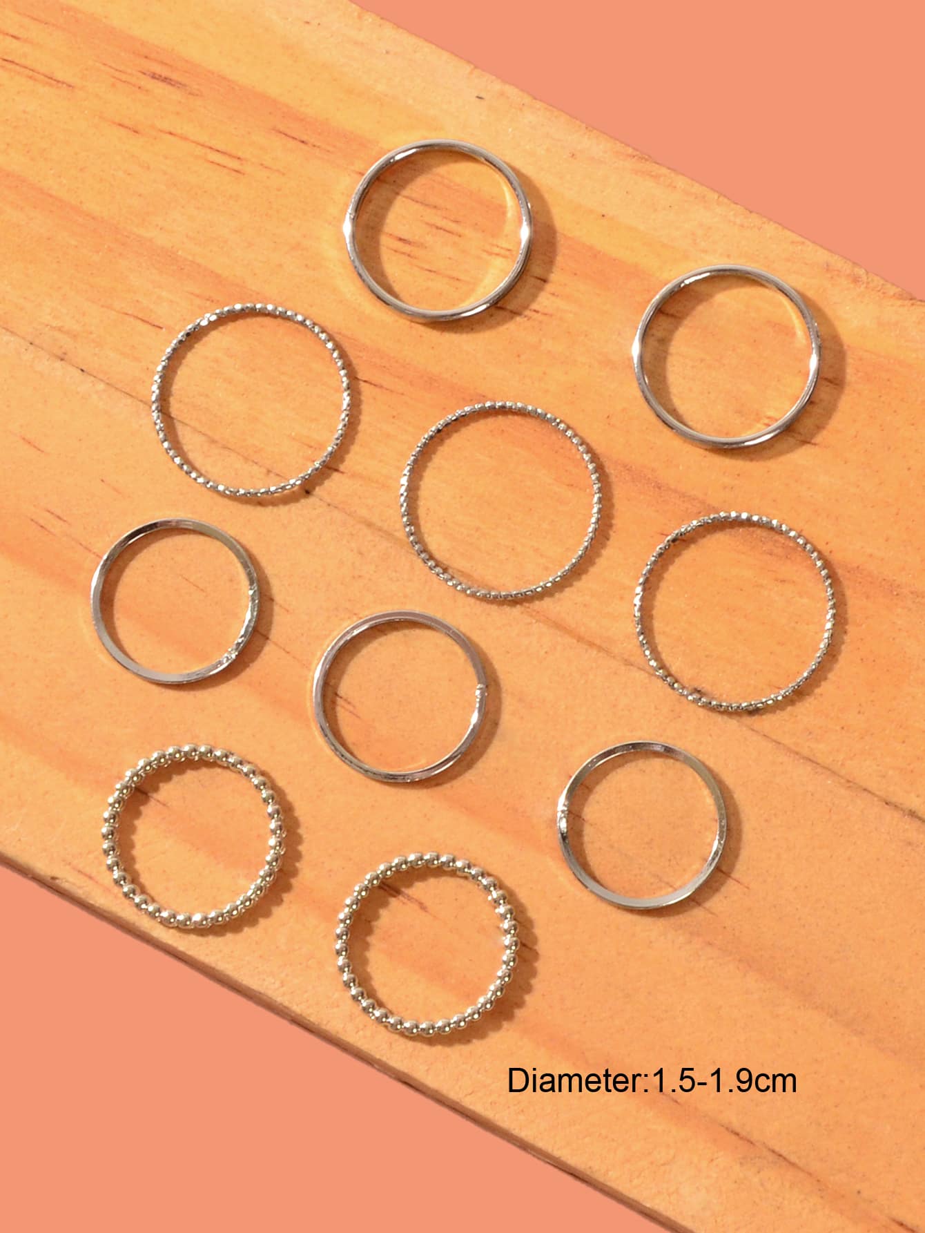 10pcs Silver Ring Bands Versatile Accessories for Every Finger - ElandielStyle