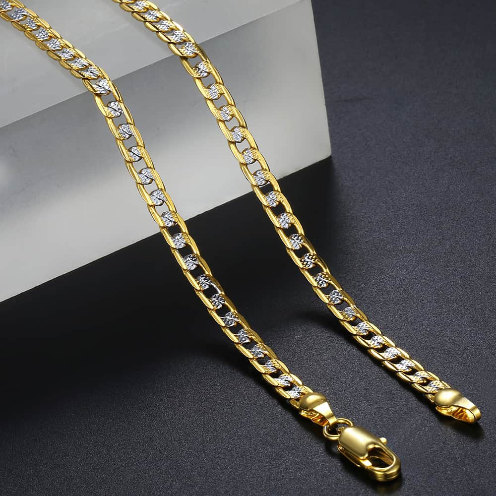 Gold Chain Necklace for Men Women Cuban Link Chains Mens Womens Necklaces Wholesale 2019 Fashion Men's Woman Jewelry - ElandielStyle