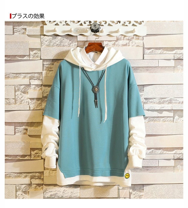5XL Hoodies Sweatshirts Men Fake 2PAC Cotton Hooded Japanese Style Sweatshirt Mens Hip Hop Brown Causal Hoodiee Xxxtentacion - ElandielStyle