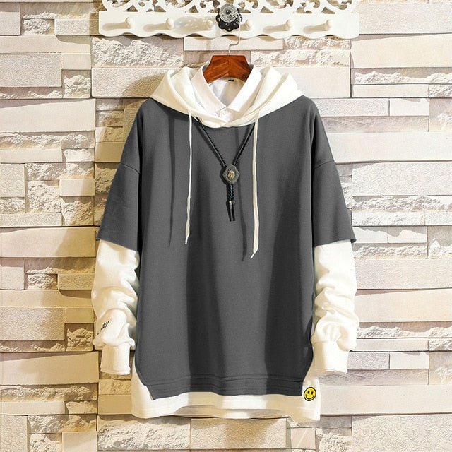5XL Hoodies Sweatshirts Men Fake 2PAC Cotton Hooded Japanese Style Sweatshirt Mens Hip Hop Brown Causal Hoodiee Xxxtentacion - ElandielStyle