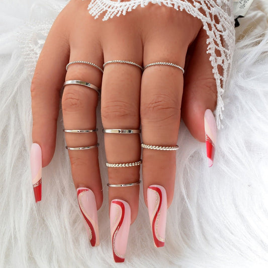 10pcs Silver Ring Bands Versatile Accessories for Every Finger - ElandielStyle