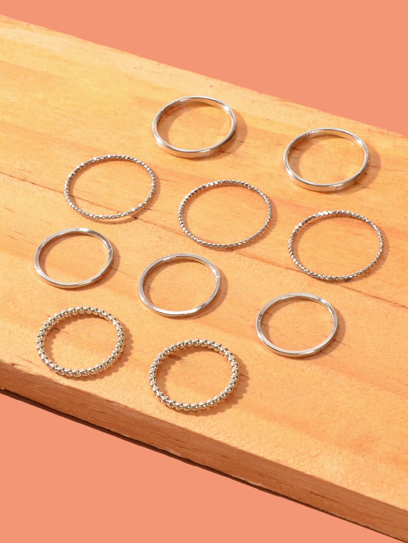10pcs Silver Ring Bands Versatile Accessories for Every Finger - ElandielStyle