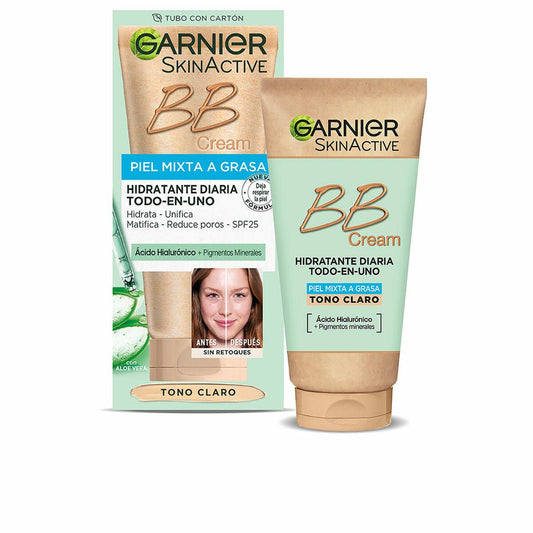 Hydrating Cream with Colour Garnier Skinactive Bb Cream Light 50 ml Spf 25 - ElandielStyle