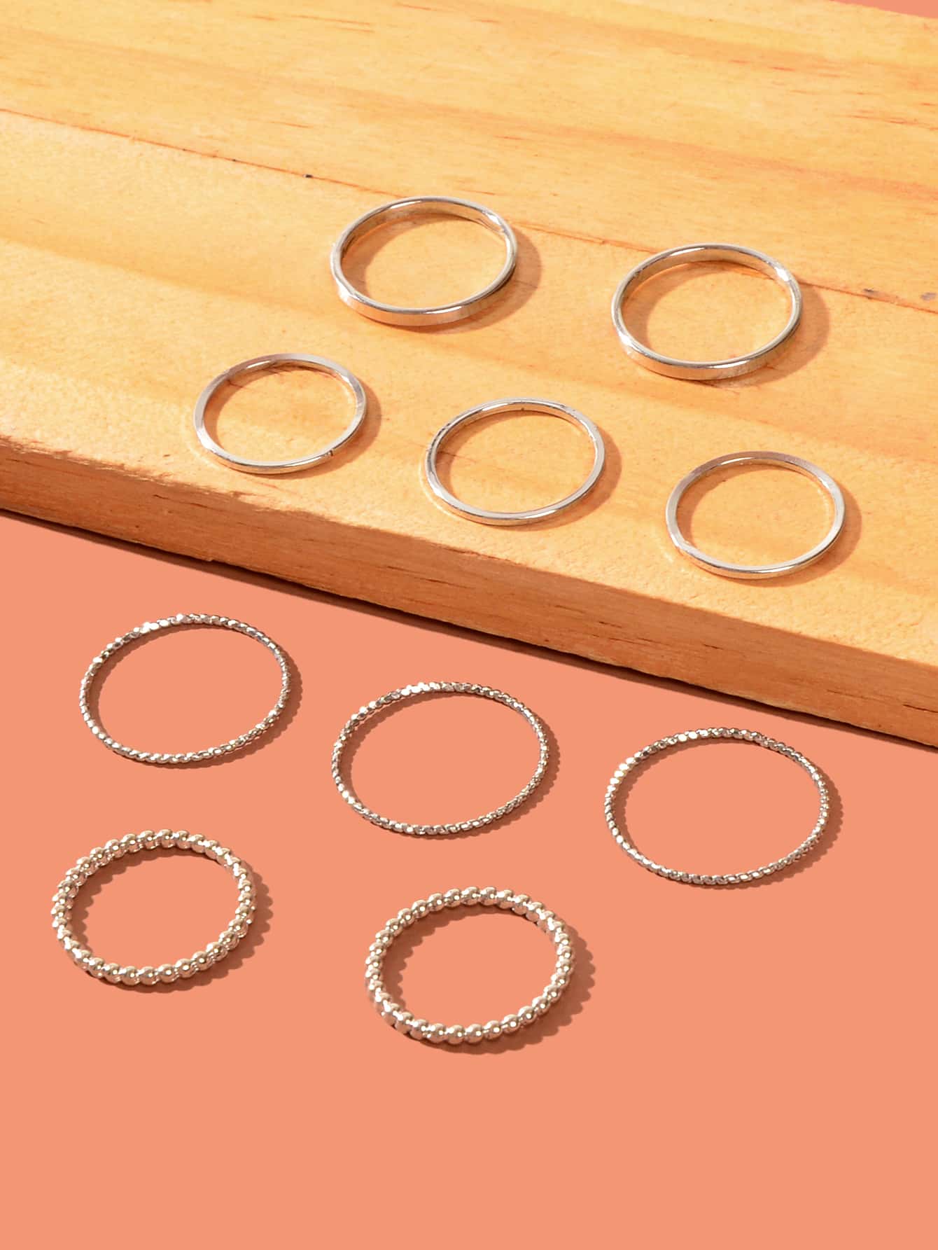 10pcs Silver Ring Bands Versatile Accessories for Every Finger - ElandielStyle