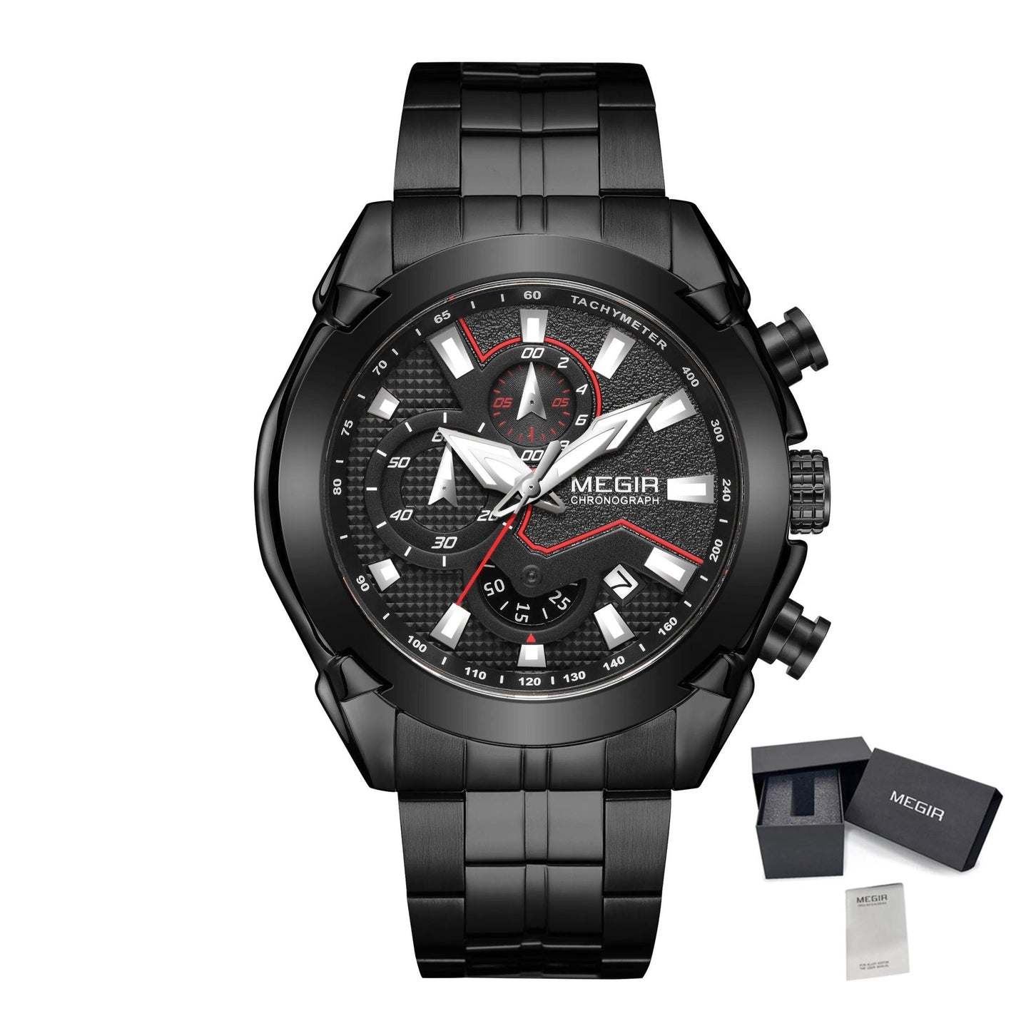MEGIR Fashion Men Watches Luxury Business Watch for Men Stainless Steel Quartz Wrist Watch Calendar Date Clock Reloj Hombre 2065 - ElandielStyle