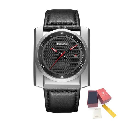 RUIMAS Luxury Men Watches Automatic Mechanical Wrist Watch for Mens Fashion Leather Business Casual Clock Montre Homme 6775 - ElandielStyle