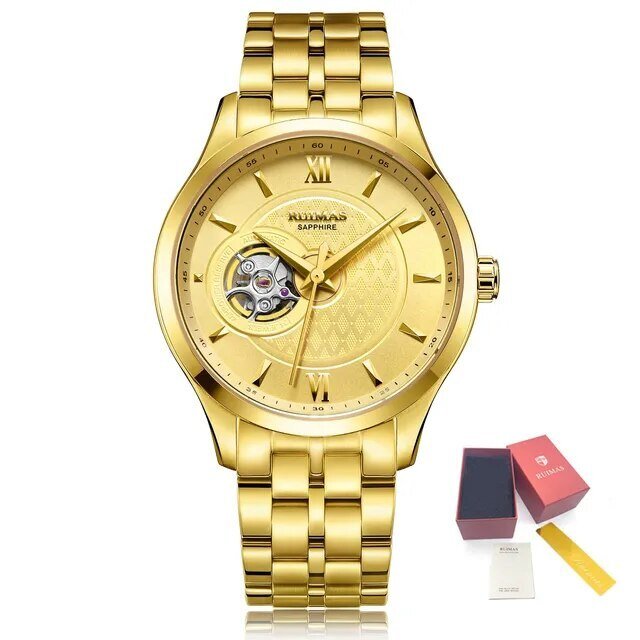 RUIMAS Business Men Watch Luxury Fashion Automatic Mechanical Watches for Men Waterproof Male Wristwatch Relogio Masculino 6754 - ElandielStyle