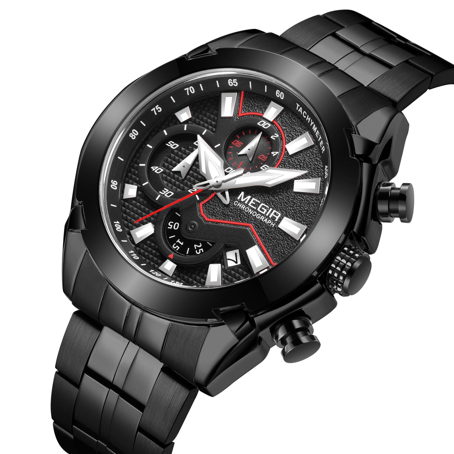 MEGIR Fashion Men Watches Luxury Business Watch for Men Stainless Steel Quartz Wrist Watch Calendar Date Clock Reloj Hombre 2065 - ElandielStyle