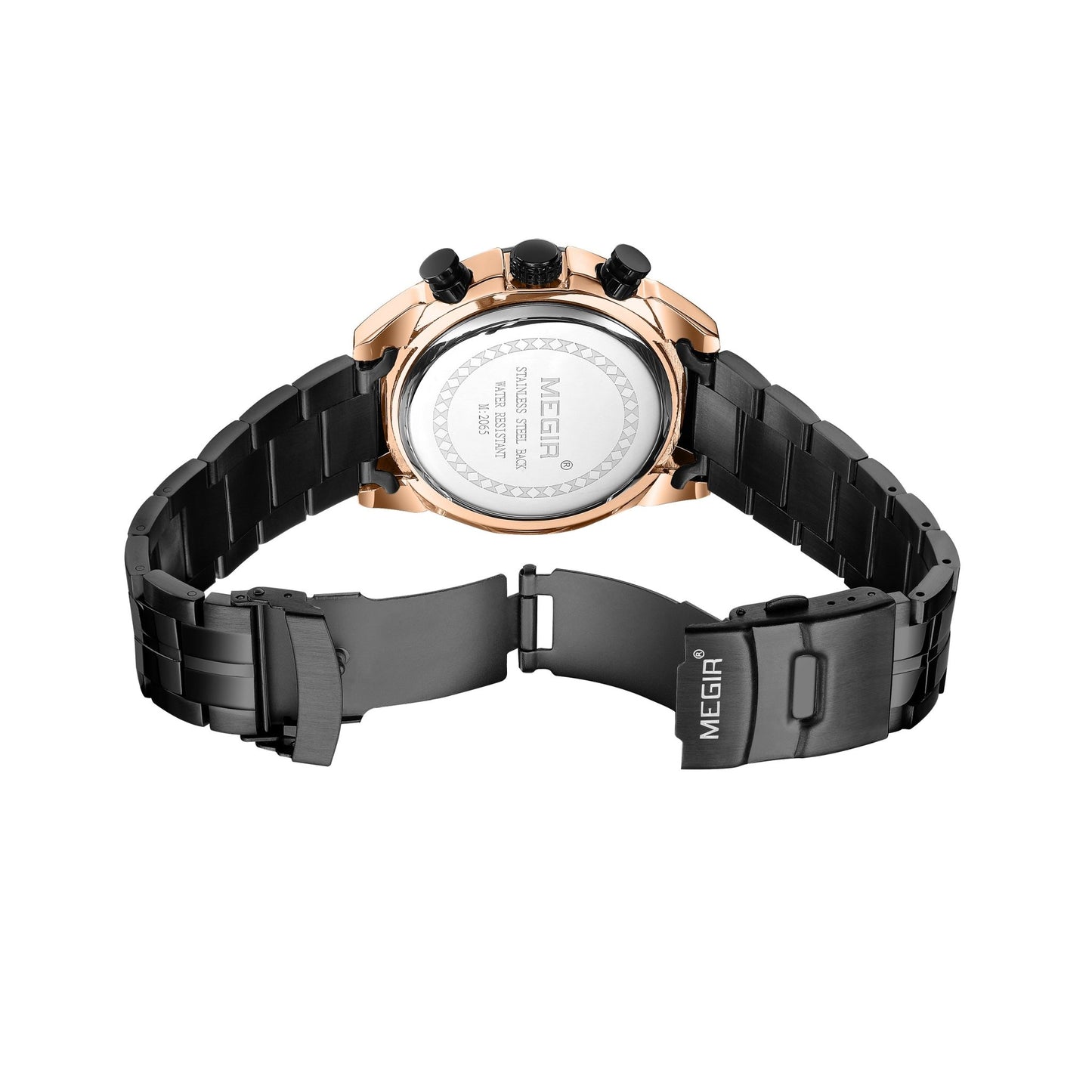 MEGIR Fashion Men Watches Luxury Business Watch for Men Stainless Steel Quartz Wrist Watch Calendar Date Clock Reloj Hombre 2065 - ElandielStyle