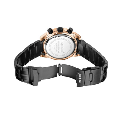 MEGIR Fashion Men Watches Luxury Business Watch for Men Stainless Steel Quartz Wrist Watch Calendar Date Clock Reloj Hombre 2065 - ElandielStyle