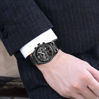 MEGIR Fashion Men Watches Luxury Stainless Steel Business Wristwatch Waterproof Date Quartz Man Clock Relogio Masculino - ElandielStyle