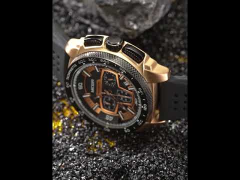 MEGIR Chronograph Men Sport Watch Fashion Silicone Army Military Watches Relogio Masculino Quartz Wrist Watch Clock Men 2056 - ElandielStyle