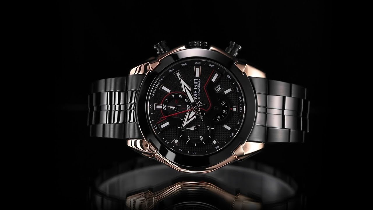 MEGIR Fashion Men Watches Luxury Business Watch for Men Stainless Steel Quartz Wrist Watch Calendar Date Clock Reloj Hombre 2065 - ElandielStyle
