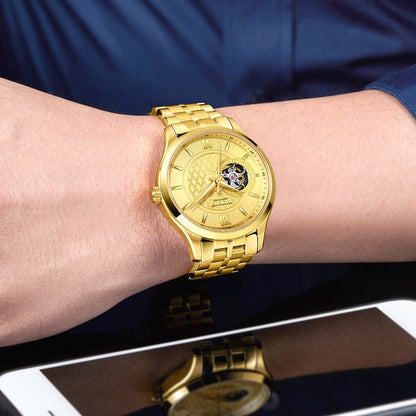 RUIMAS Business Men Watch Luxury Fashion Automatic Mechanical Watches for Men Waterproof Male Wristwatch Relogio Masculino 6754 - ElandielStyle
