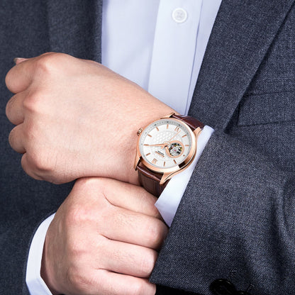 RUIMAS Business Men Watch Luxury Fashion Automatic Mechanical Watches for Men Waterproof Male Wristwatch Relogio Masculino 6754 - ElandielStyle