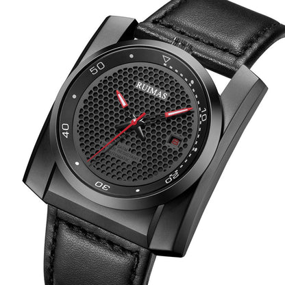 RUIMAS Luxury Men Watches Automatic Mechanical Wrist Watch for Mens Fashion Leather Business Casual Clock Montre Homme 6775 - ElandielStyle