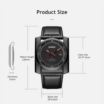 RUIMAS Luxury Men Watches Automatic Mechanical Wrist Watch for Mens Fashion Leather Business Casual Clock Montre Homme 6775 - ElandielStyle