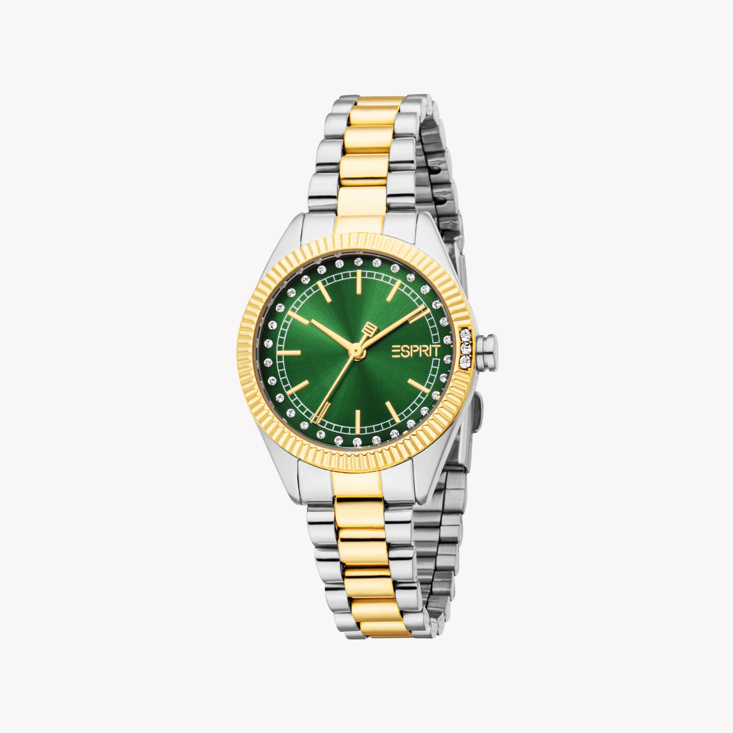 ESPRIT Women's Silver/Gold, Green Watch | ES1L515M0065 - ElandielStyle