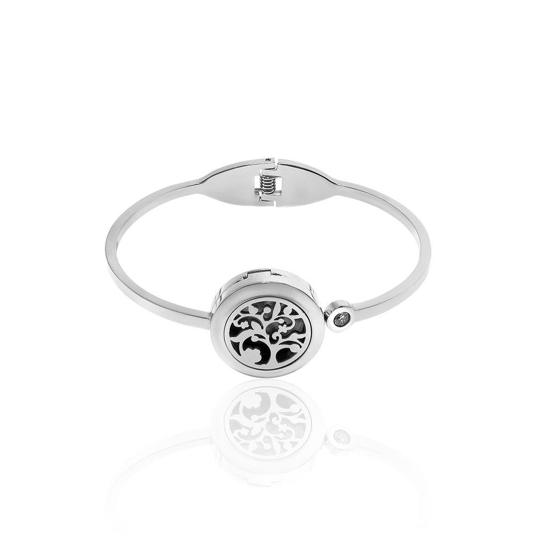 Tree Essential Oil Diffuser Bangle FBR044SR - ElandielStyle