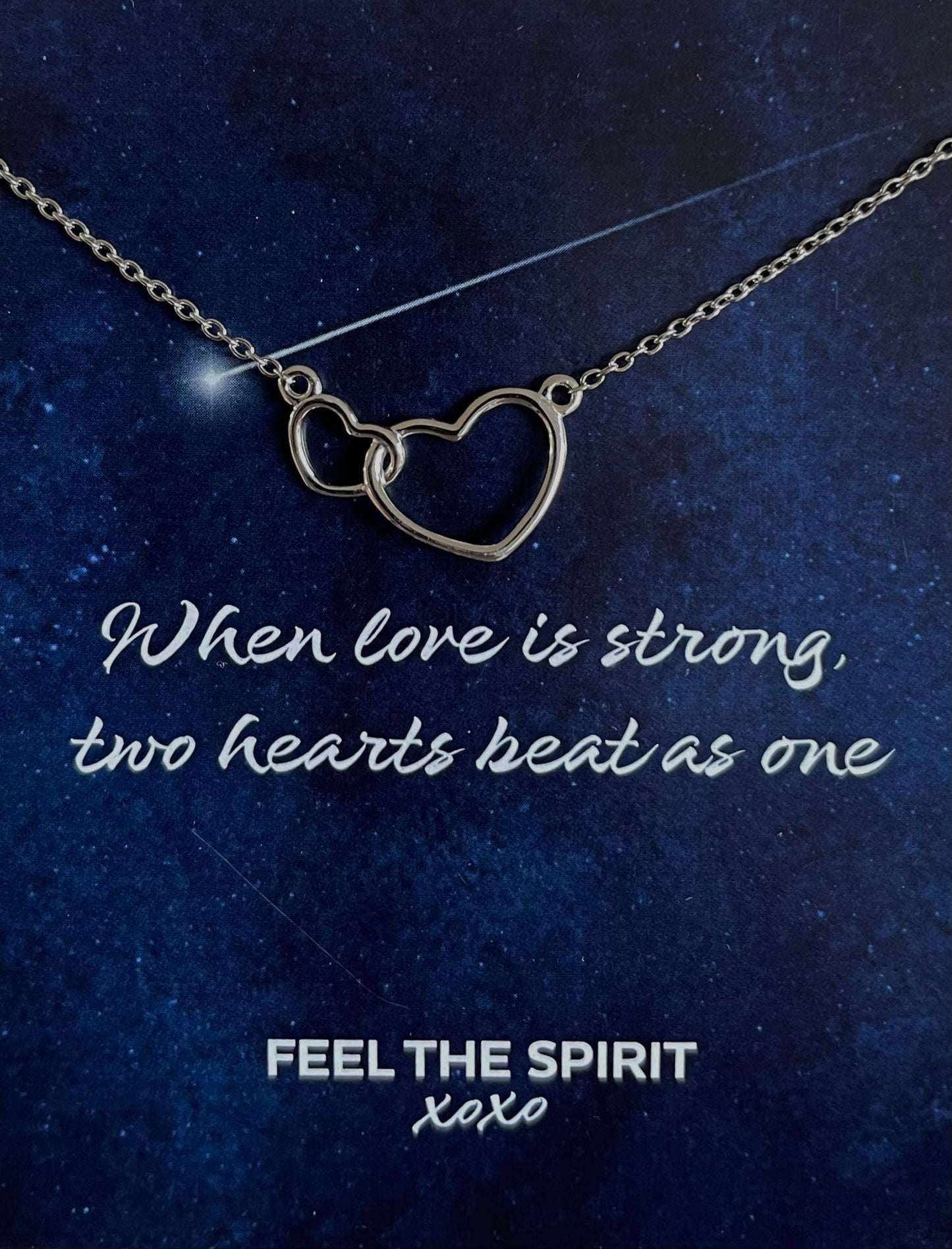 Ketting Twee Hartjes Zilver XN005S - ElandielStyle