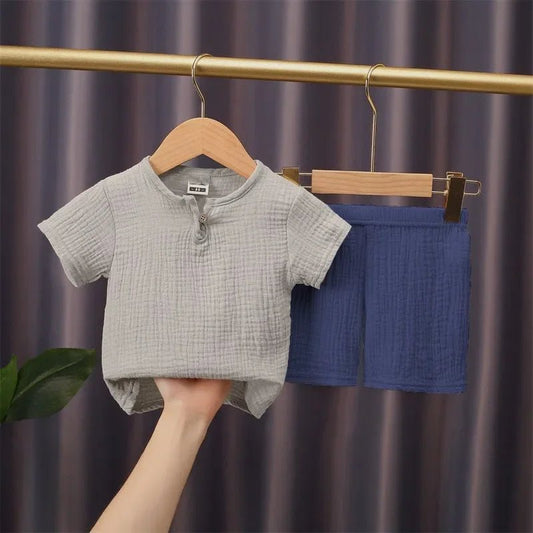 2 - piece summer t-shirt and shorts set for children multivariant - ElandielStyle