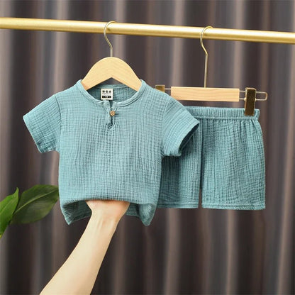 2 - piece summer t-shirt and shorts set for children multivariant - ElandielStyle