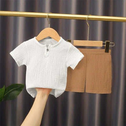 2 - piece summer t-shirt and shorts set for children multivariant - ElandielStyle