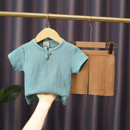 2 - piece summer t-shirt and shorts set for children multivariant - ElandielStyle