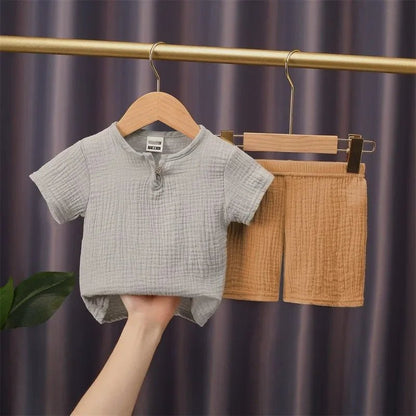 2 - piece summer t-shirt and shorts set for children multivariant - ElandielStyle