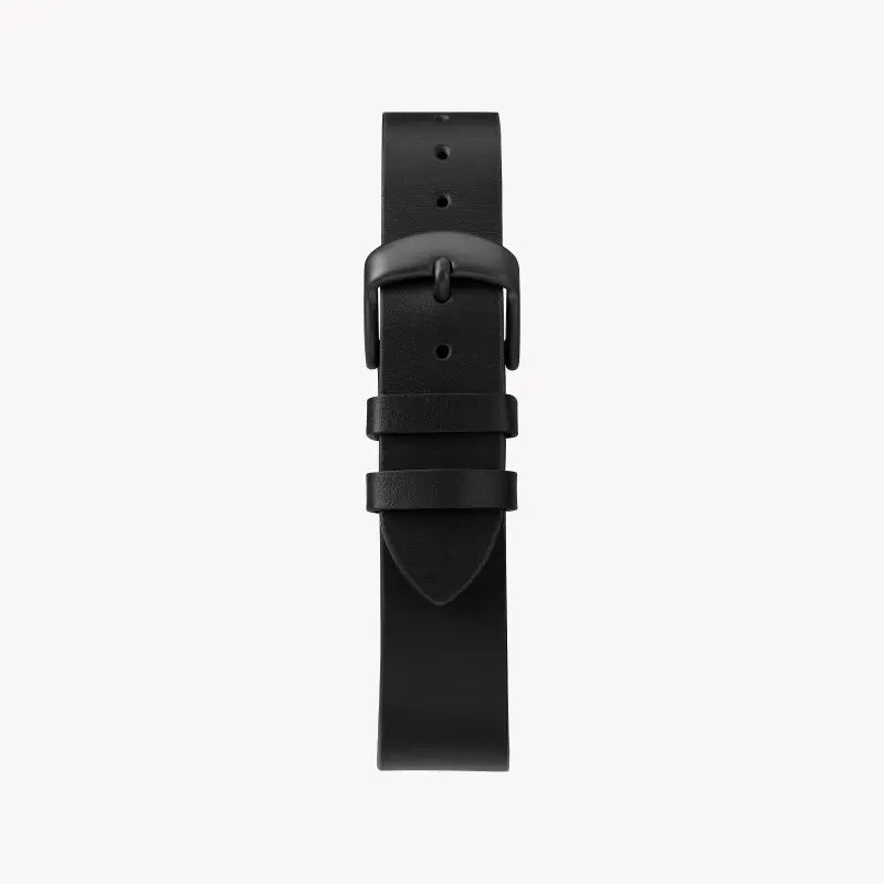 Timex Men's Black Leather Watch, Black Dial | TW2T29500 - ElandielStyle