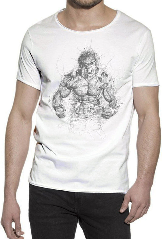 Hulk Stilizzato Art. 18 - 44 Men Uomo Fashion 100% Cotone Fiammato JK - ElandielStyle
