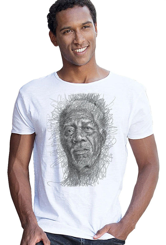 Morgan Freeman 18 - 34 Men Uomo Fashion 100% Cotone Fiammato - ElandielStyle