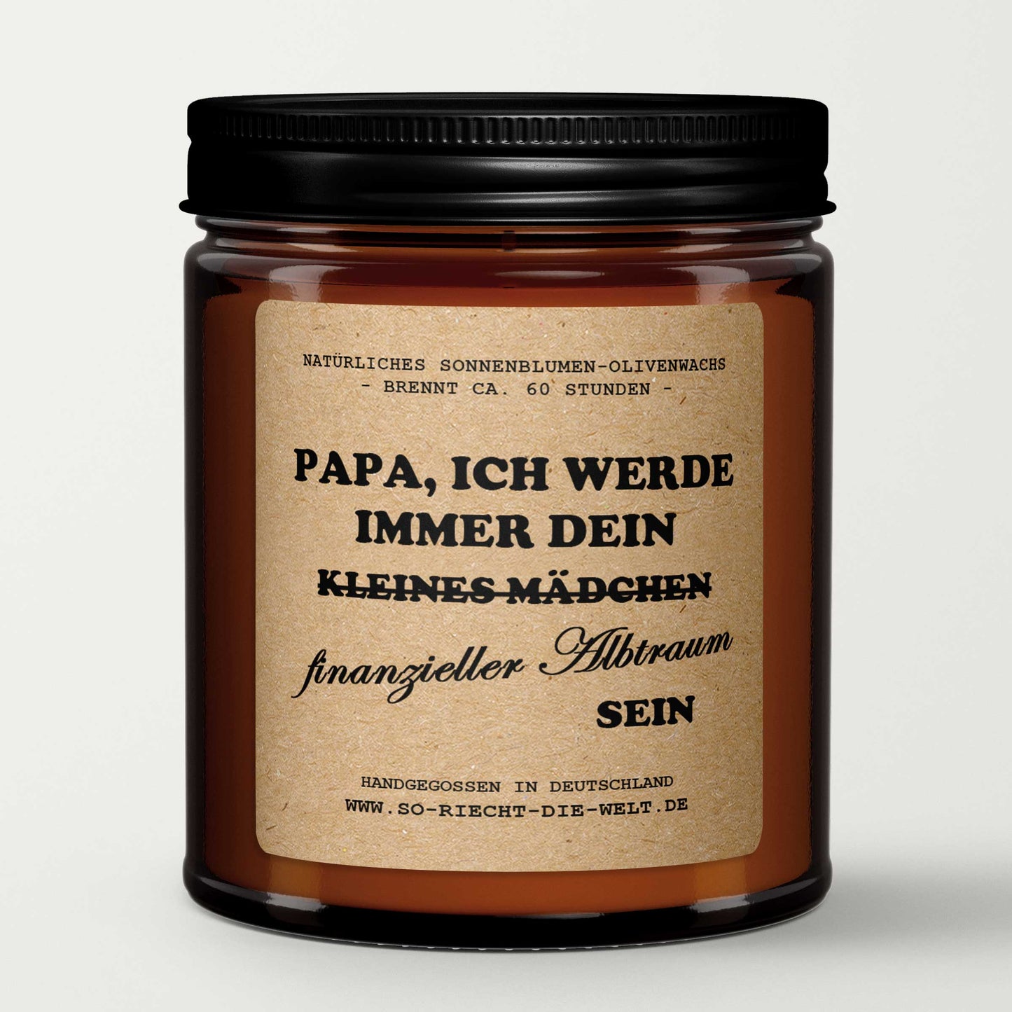 Papa, ich werde immer dein finanzieller Albtraum sein, Duftkerze, Kerze, Vater, Geschenk Kerze, Papa, Geburtstagsgeschenk für ihn, Eltern, Freunde - ElandielStyle