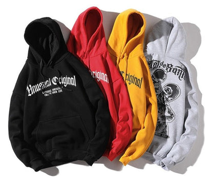 Men Letter Printed Hooded Pullover Sweatshirt Men High Street Fashion Hip Hop Hoodie Streetwear Clothing - ElandielStyle