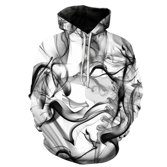 Men/Women 3d Sweatshirts Print Watercolor Dreamy Smoke Lines Thin Style Autumn Winter Hooded Hoodies - ElandielStyle
