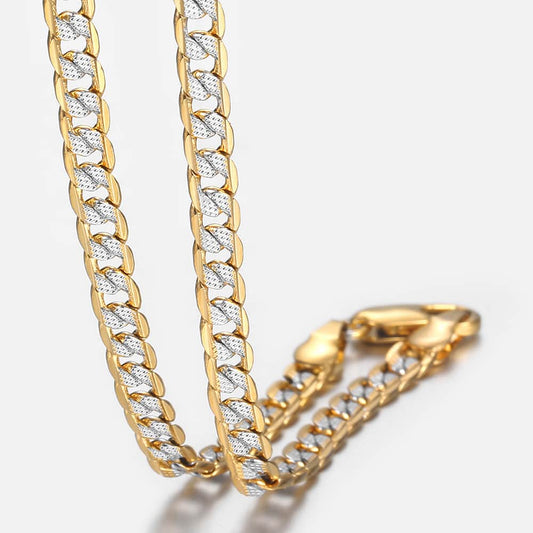 Gold Chain Necklace for Men Women Cuban Link Chains Mens Womens Necklaces Wholesale 2019 Fashion Men's Woman Jewelry - ElandielStyle