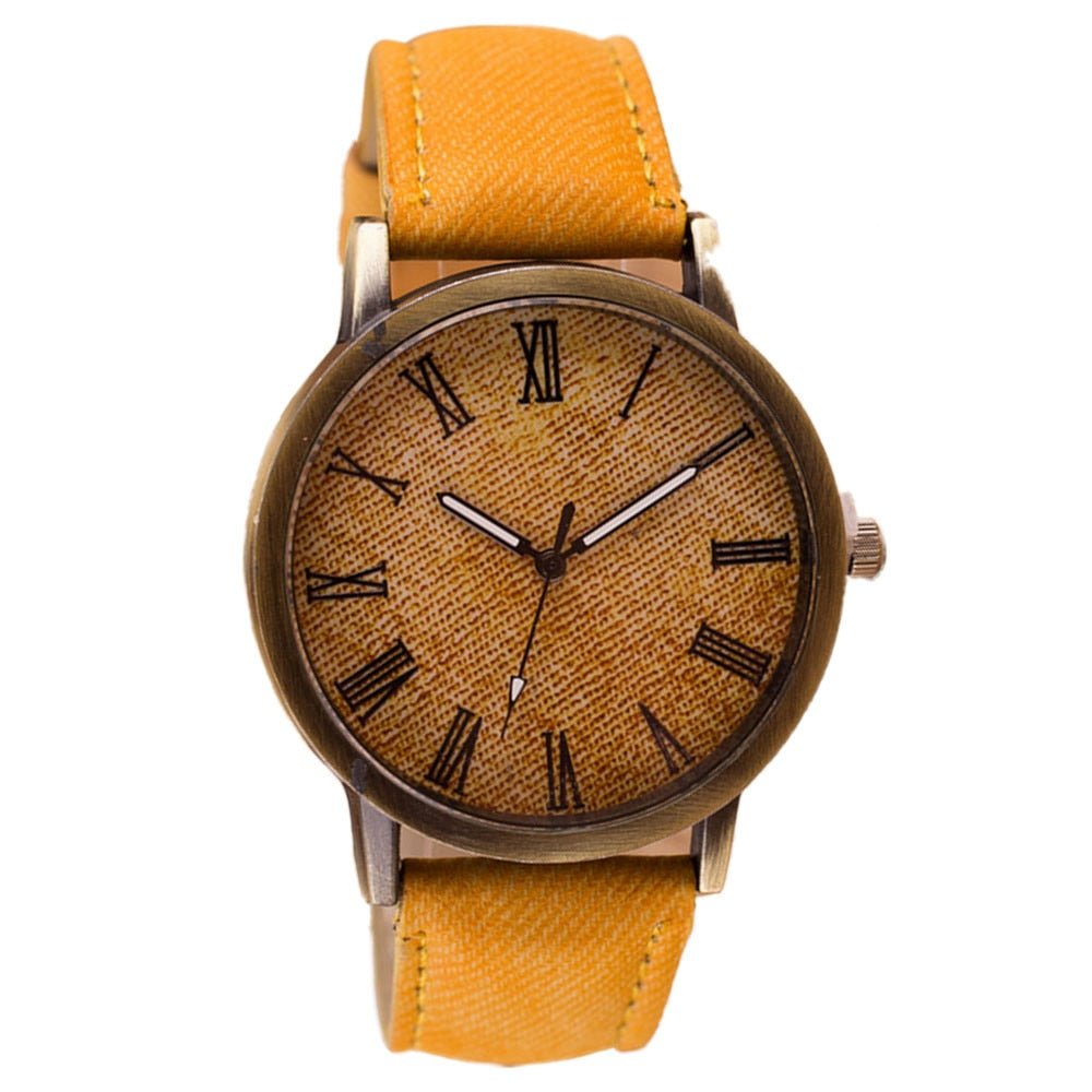 Simple Watch Business Men Retro Vogue Male WristWatch Cowboy Fashion Leather Analog Quartz Watch Man Clock - ElandielStyle