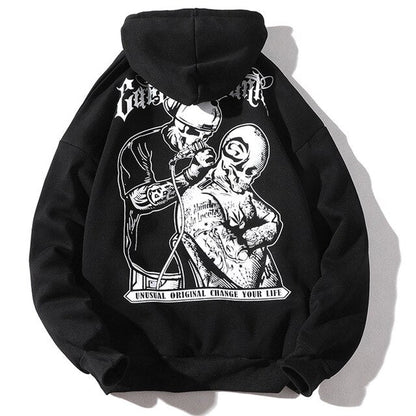 Men Letter Printed Hooded Pullover Sweatshirt Men High Street Fashion Hip Hop Hoodie Streetwear Clothing - ElandielStyle