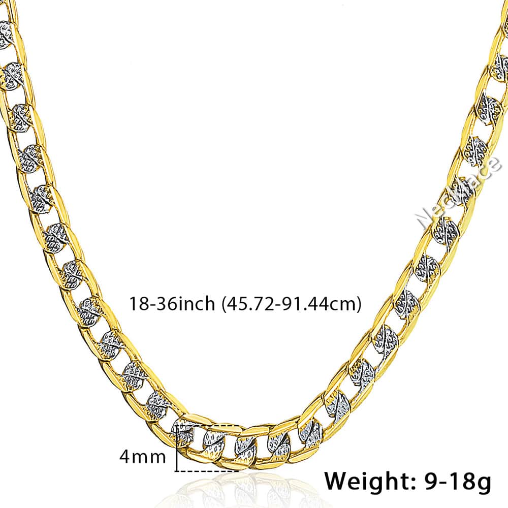 Gold Chain Necklace for Men Women Cuban Link Chains Mens Womens Necklaces Wholesale 2019 Fashion Men's Woman Jewelry - ElandielStyle