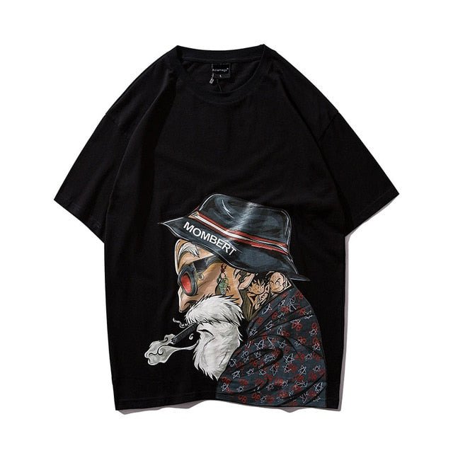 Men Fashion Old Man Printed Men's Tee Shirts Short Sleeve T Shirt Casual High Street Tees Summer Streetwear - ElandielStyle