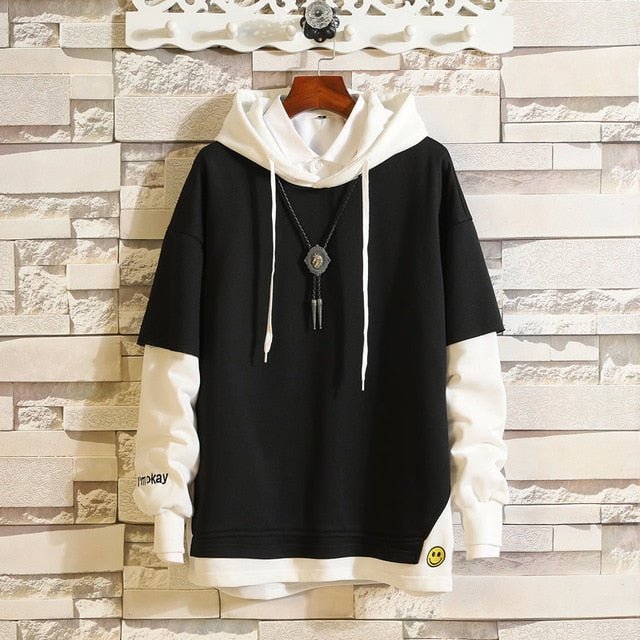 5XL Hoodies Sweatshirts Men Fake 2PAC Cotton Hooded Japanese Style Sweatshirt Mens Hip Hop Brown Causal Hoodiee Xxxtentacion - ElandielStyle
