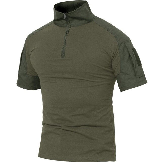 T-shirts Men Summer Cotton Tactical Tops Tees Military Style Army Breathable Paintball Security T-shirts Man Clothing - ElandielStyle