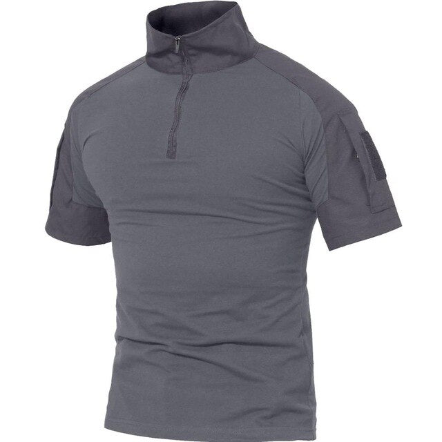 T-shirts Men Summer Cotton Tactical Tops Tees Military Style Army Breathable Paintball Security T-shirts Man Clothing - ElandielStyle