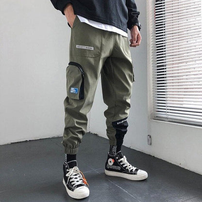 Streetwear Hip Hop Joggers Men Korean Style Harem Pants Men Casual Cargo Pants Fashion Black Men Trousers - ElandielStyle