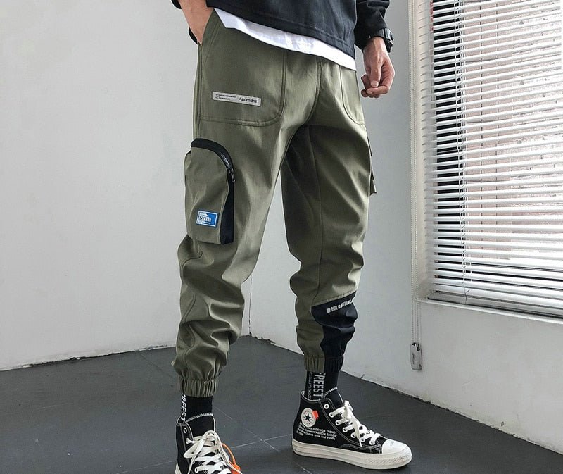 Streetwear Hip Hop Joggers Men Korean Style Harem Pants Men Casual Cargo Pants Fashion Black Men Trousers - ElandielStyle