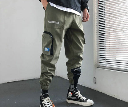 Streetwear Hip Hop Joggers Men Korean Style Harem Pants Men Casual Cargo Pants Fashion Black Men Trousers - ElandielStyle