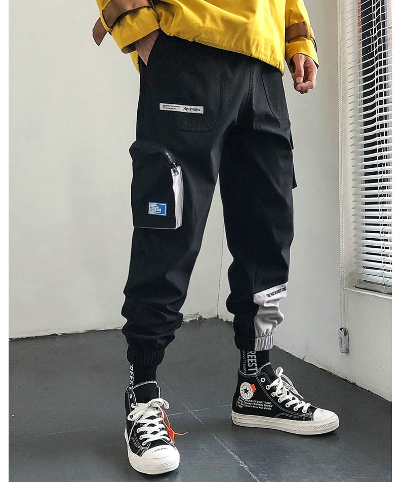 Streetwear Hip Hop Joggers Men Korean Style Harem Pants Men Casual Cargo Pants Fashion Black Men Trousers - ElandielStyle