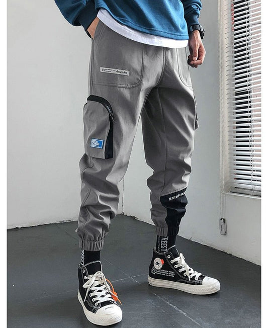 Streetwear Hip Hop Joggers Men Korean Style Harem Pants Men Casual Cargo Pants Fashion Black Men Trousers - ElandielStyle