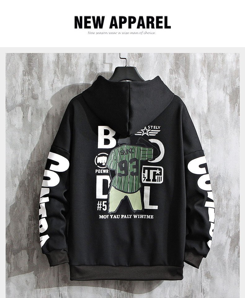 Fashion Brand Men Hoodies Spring Autumn Casual Hoodies Sweatshirts Men Street Hip Hop Harajuku Hoodies Sweatshirt Tops - ElandielStyle
