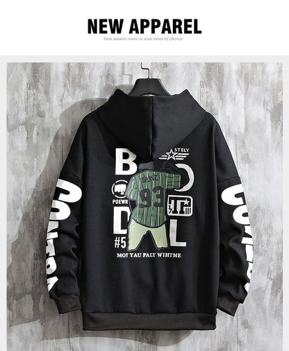 Fashion Brand Men Hoodies Spring Autumn Casual Hoodies Sweatshirts Men Street Hip Hop Harajuku Hoodies Sweatshirt Tops - ElandielStyle